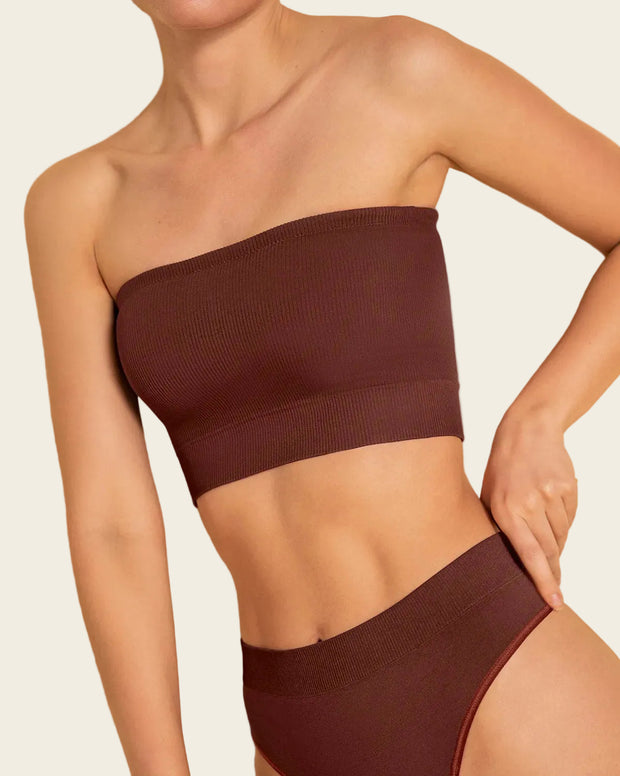 Top strapless sin costuras
