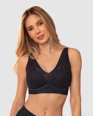 Brasier sin arco, alto cubrimiento en escote y espalda#color_700-negro
