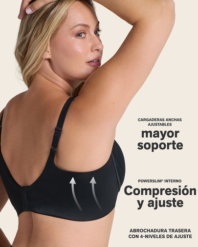Brasier sin arco, alto cubrimiento en escote y espalda#color_700-negro