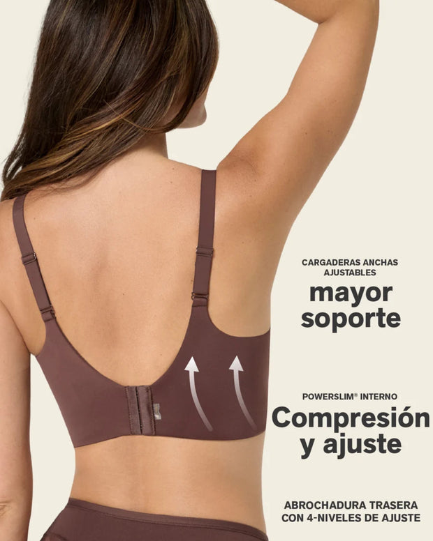 Brasier sin varilla, alto cubrimiento en escote y espalda