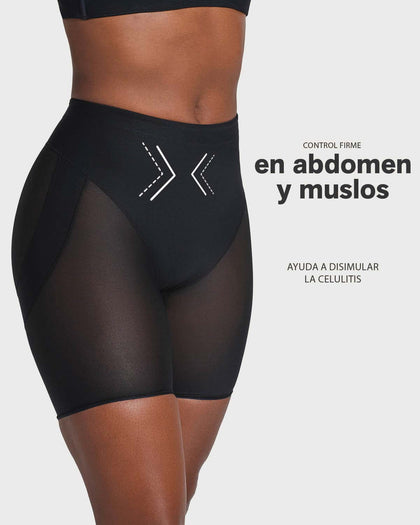 Panty faja tipo short levanta cola de compresión en abdomen#color_700-negro