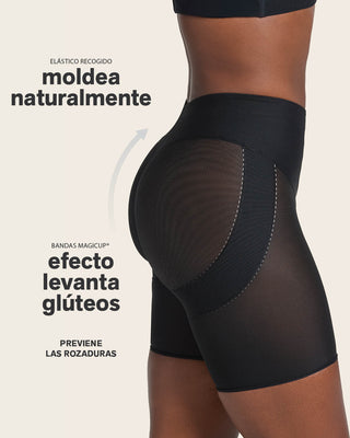 Panty faja tipo short levanta cola de compresión en abdomen#color_700-negro