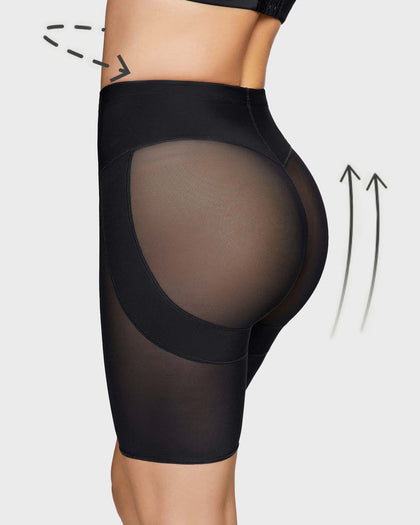 Panty faja tipo short levanta cola de compresión en abdomen#color_700-negro
