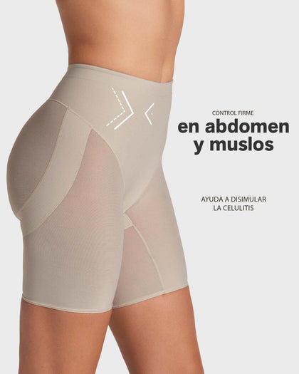 Panty faja tipo short levanta cola de compresión en abdomen#color_802-cafe-claro