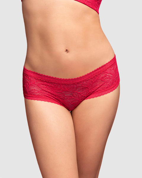 Panty cachetero en Smartlace® floral#color_136-rojo