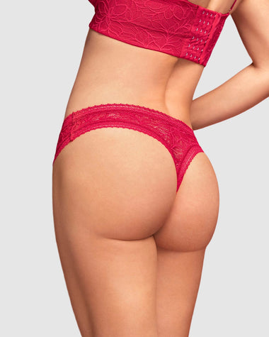 Panty brasilera en SmartLace® floral#color_136-rojo