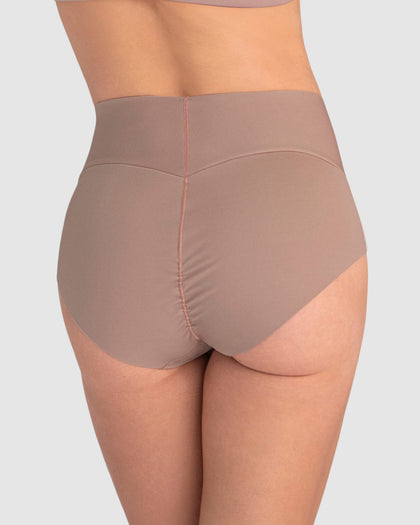 Panty hípster tiro alto de compresión fuerte de abdomen#color_281-rosa-palido