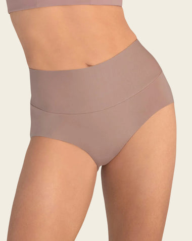 Panty hípster tiro alto de compresión fuerte de abdomen#color_281-rosa-palido