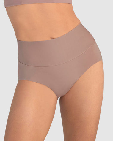 Panty hípster tiro alto de compresión fuerte de abdomen#color_281-rosa-palido