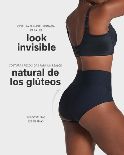 Panty clásico tiro alto de compresión fuerte de abdomen#color_700-negro