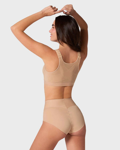 Panty hípster tiro alto de compresión fuerte de abdomen