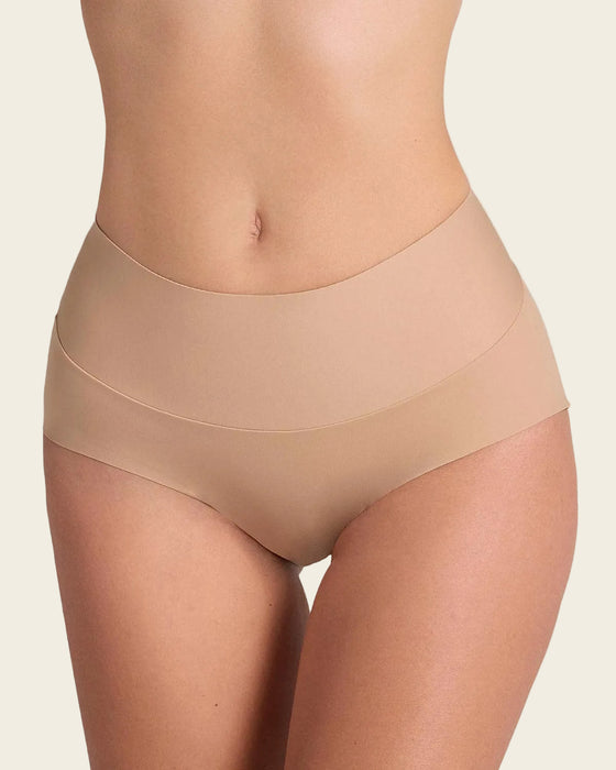 Panty clásico tiro alto de compresión fuerte de abdomen#color_801-cafe-medio