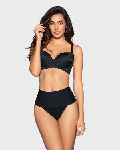 Panty faja brasilera con fajón ancho de compresión fuerte tiro alto
