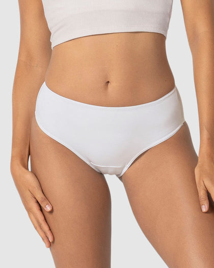 Panty clásico alto en pierna con compresión moderada en el abdomen#color_000-blanco