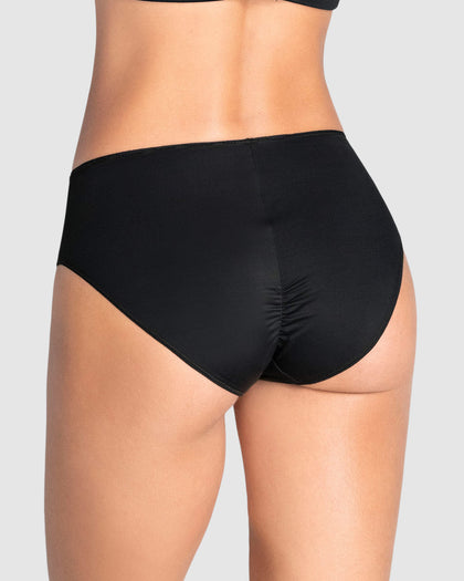 Panty clásico alto en pierna con compresión moderada en el abdomen#color_700-negro