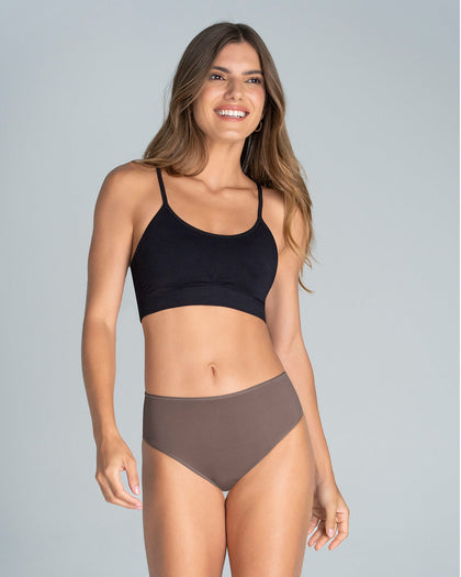 Panty clásico alto en pierna con compresión moderada en el abdomen#color_868-taupe