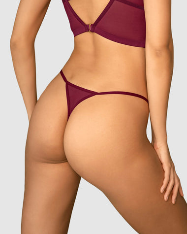 Tanga brasilera con detalles en SmartLace®#color_240-vino