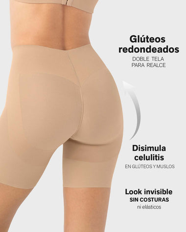 Short de compresión ultraplano efecto invisible#color_801-cafe-medio