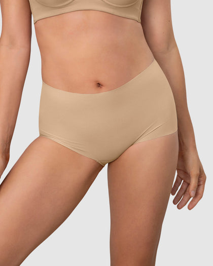 Bóxer efecto invisible tiro alto#color_801-cafe-medio