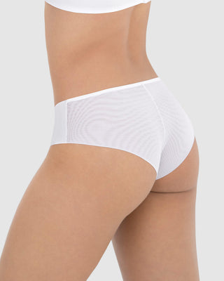 Panty cachetero con doble capa de tul en glúteos#color_000-blanco