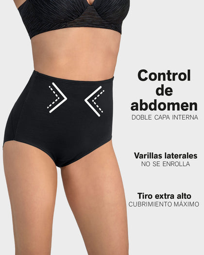 Panty clásico de compresión fuerte, tiro extra alto#color_700-negro