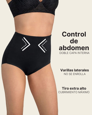 Panty clásico de compresión fuerte, tiro extra alto#color_700-negro