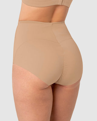 Panty clásico de compresión fuerte, tiro extra alto#color_801-cafe-medio