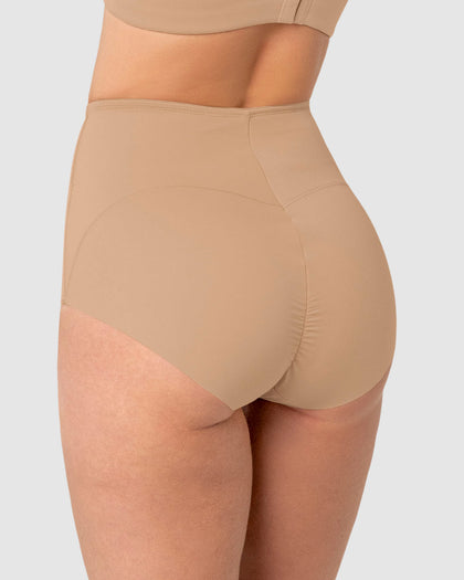 Panty clásico de compresión fuerte, tiro extra alto#color_801-cafe-medio