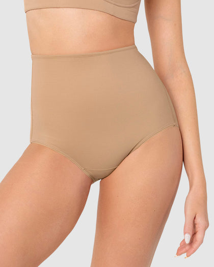 Panty clásico de compresión fuerte, tiro extra alto#color_801-cafe-medio
