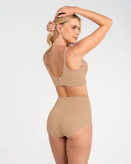 Panty clásico de compresión fuerte, tiro extra alto#color_801-cafe-medio