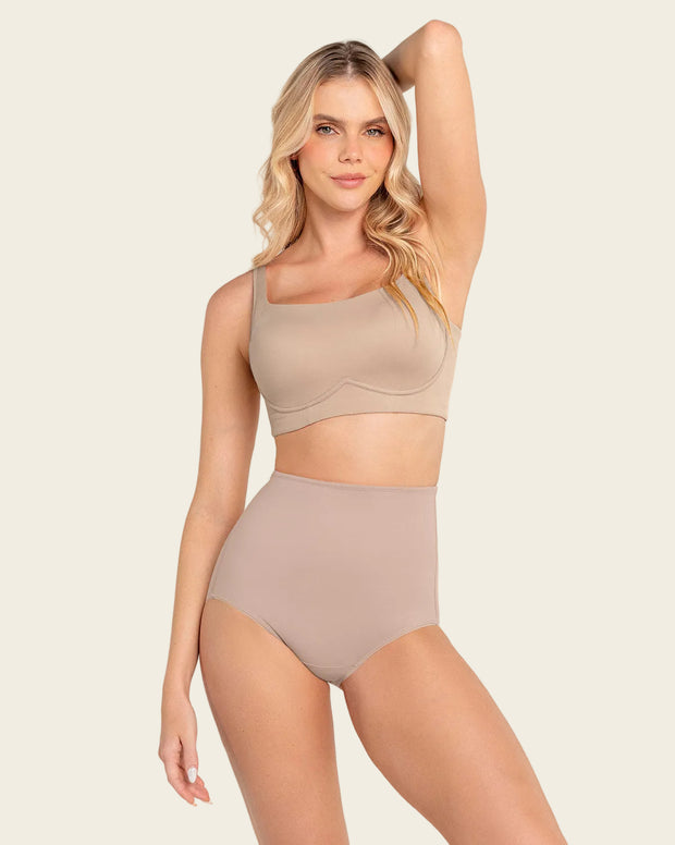 Panty clásico de compresión fuerte, tiro extra alto