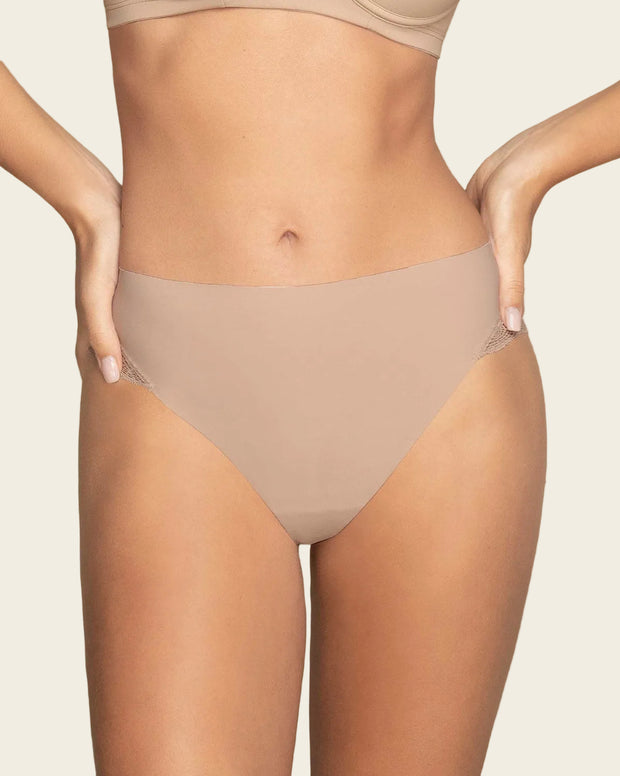 Cachetero tiro alto, liso y SmartLace®