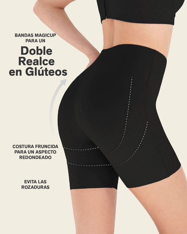 Short de compresión fuerte, efecto levanta glúteos