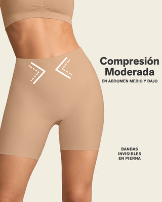 Short de compresión fuerte, efecto levanta glúteos#color_801-cafe-medio