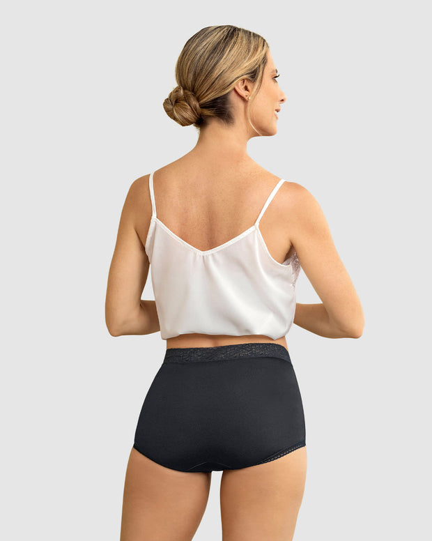 Paquete x3 panties clásicos con toques de encaje