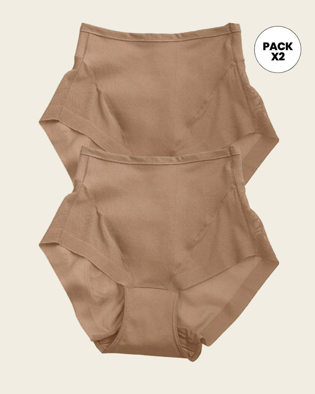 Paquete x 2 panty clásico invisible con tul
