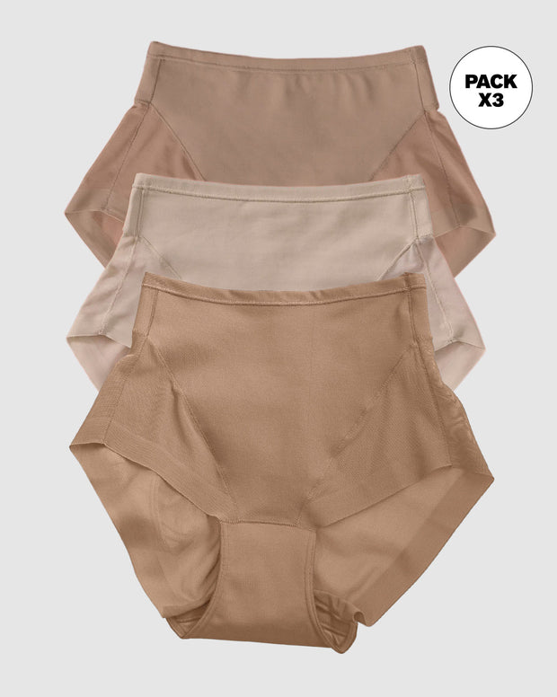 Paquete x 3 panties clásicos invisibles con SmartLace®