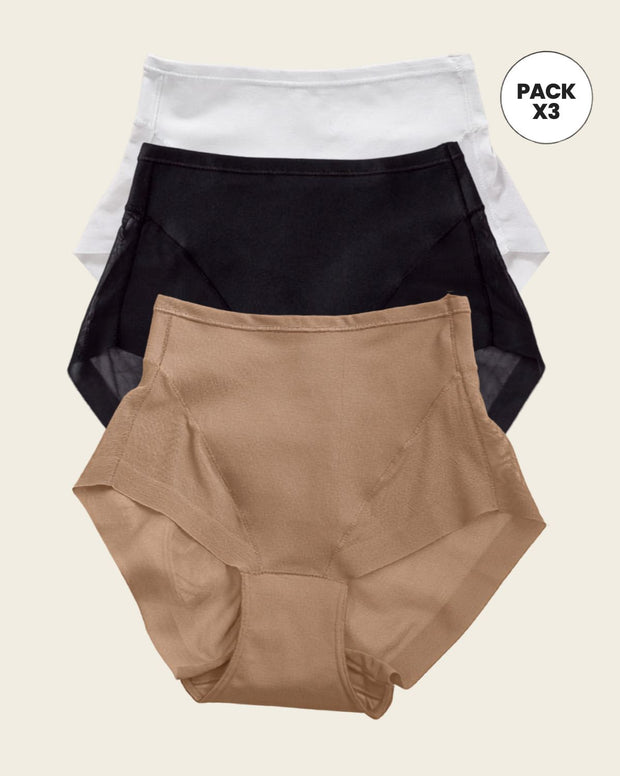 Paquete x 3 panties clásicos invisibles con SmartLace®