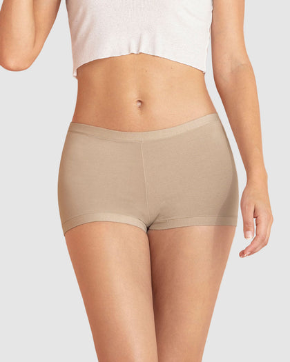 Paquete x 3 bóxers con algodón elástico#color_991-blanco-cafe-claro-marfil