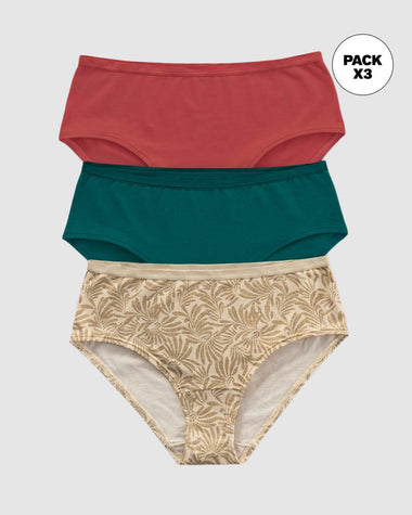 Paquete x 3 panties clásicos de máxima comodidad y frescura#color_s34-rojo-verde-estampado-dorado