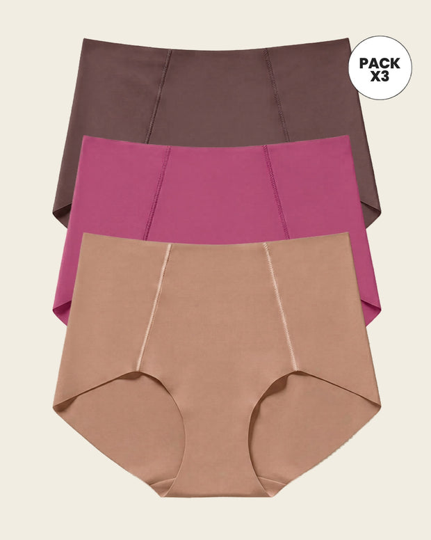 Paquete x 3 panties clásicos de apariencia invisible