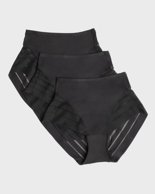 Paquete x 3 panties faja clásicos con control moderado de abdomen