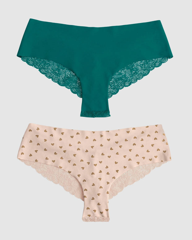 Paquetes x2 panties cacheteros con encaje#color_s40-estampado-bolas-verde