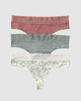 Paquete x3 brasileras en algodón elástico con detalle en encaje#color_s08-gris-palo-de-rosa-marfil-estampado