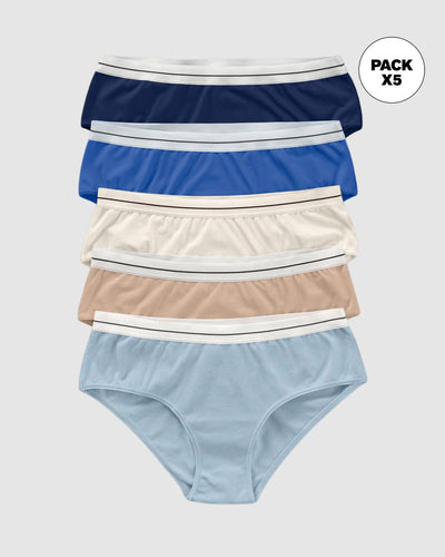 Paquete x 5 panties estilo hipster#color_s13-azul-azul-rey-azul-cielo-camel-perla