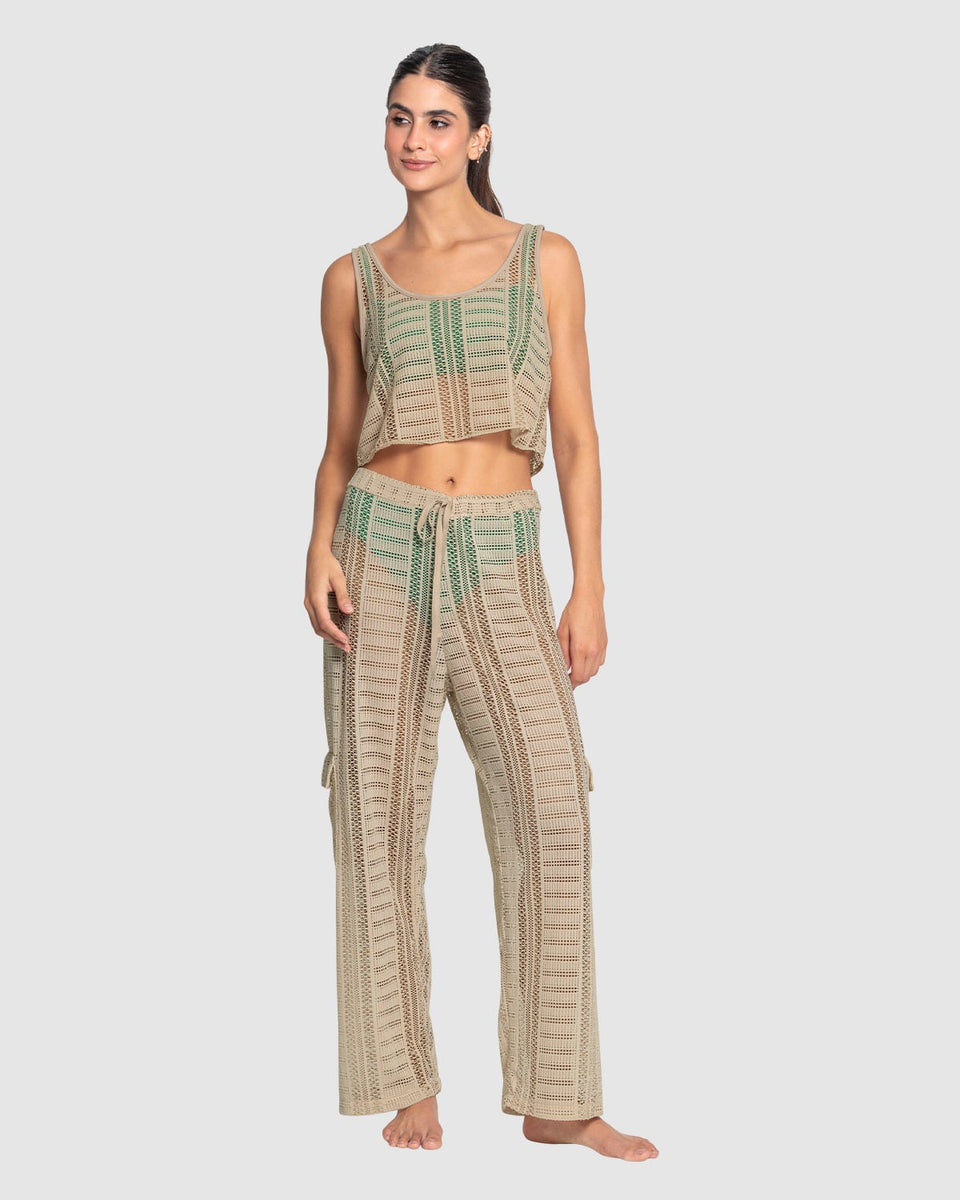 Set en malla camiseta y pantalón