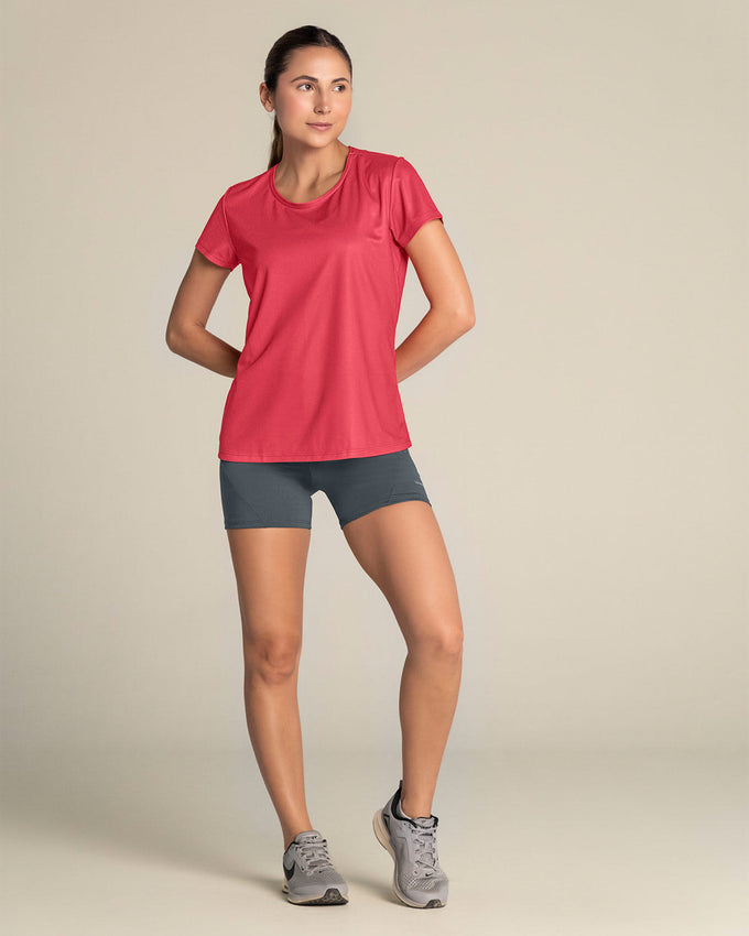 Camiseta deportiva de secado rápido y silueta semiajustada#color_354-rojo-medio