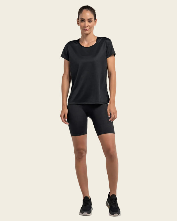 Camiseta deportiva de secado rápido y silueta semiajustada