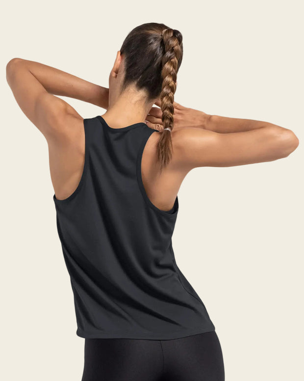Camiseta deportiva de secado rápido y silueta semiajustada para mujer