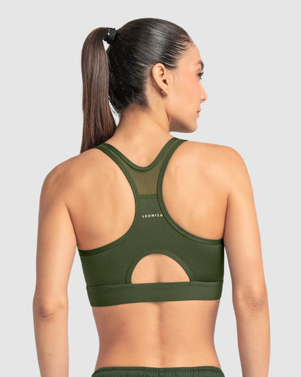 Top deportivo con espalda atlética en material de secado rápido